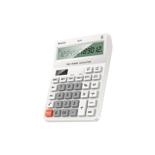 آلة حاسبة Yesido مكتبية شاشة LCD تعمل بالطاقة الشمسية والبطارية ( EC10 )