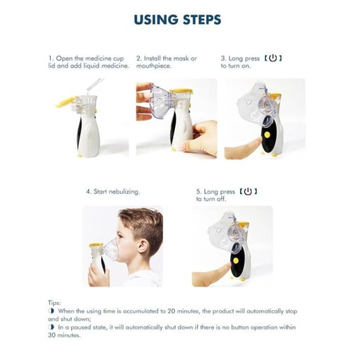 جهاز بخار Mesh Nebulizer مع شاشة رقمية