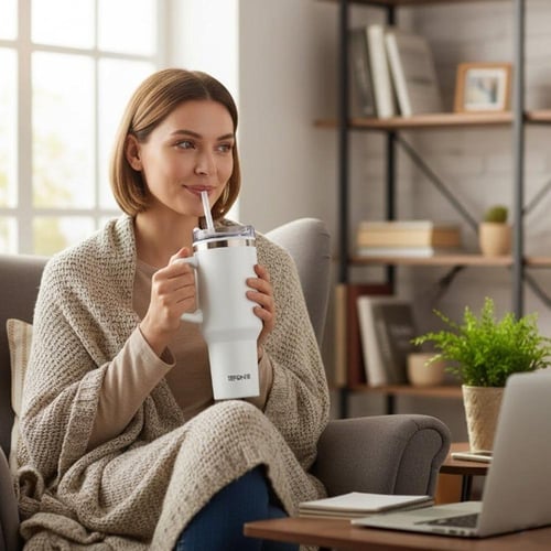 كوب TEFONER يحفظ الحرارة والبرودة بسعة 40 أونصة (1...