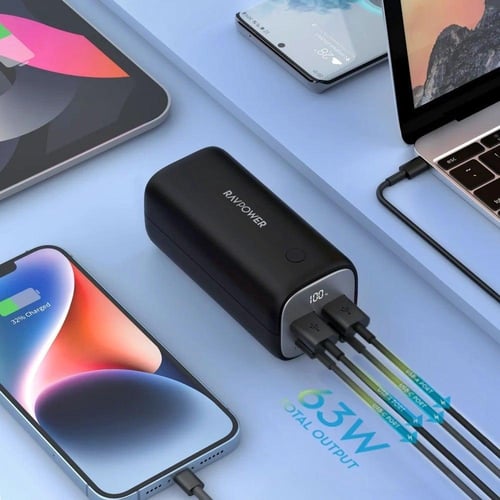 بطارية راف باور بقوة 70 واط بسعة 20،000 ملي امبير...