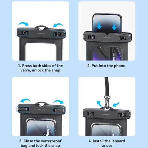 حقيبة جوال USAMS مقاومة للماء مقاس 7 انش