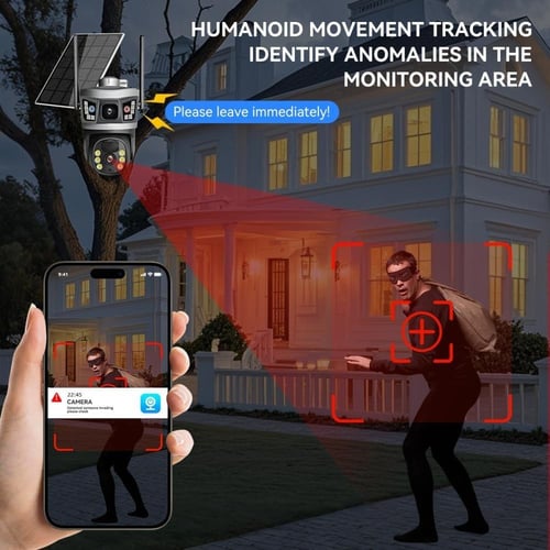 كاميرا مراقبة CHAPPELINE بالطاقة الشمسية بدقة 4K