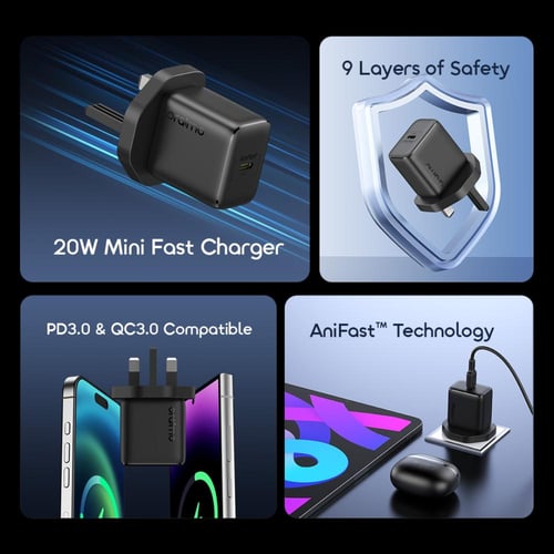 شاحن جداري oraimo PowerCube 202 منفذ USB-C بقوة 20...