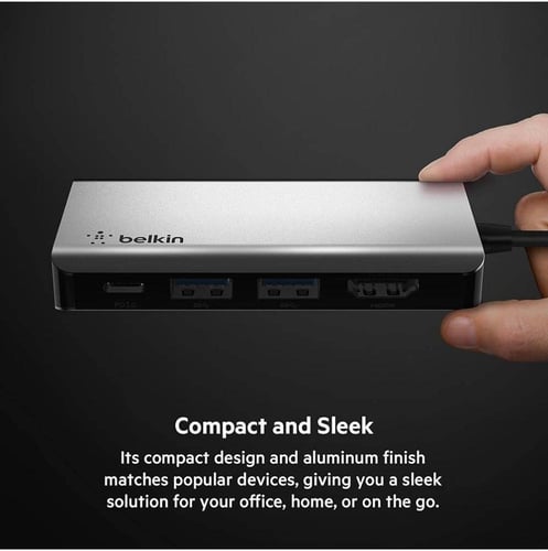 وصلة بيلكن USB-C متعددة المنافذ 7 في 1 بقوة 100 وا...