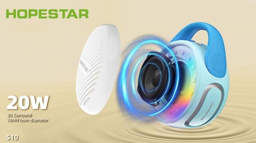مكبر صوت HOPESTAR لاسلكي للأطفال مقاوم للماء بقوة...