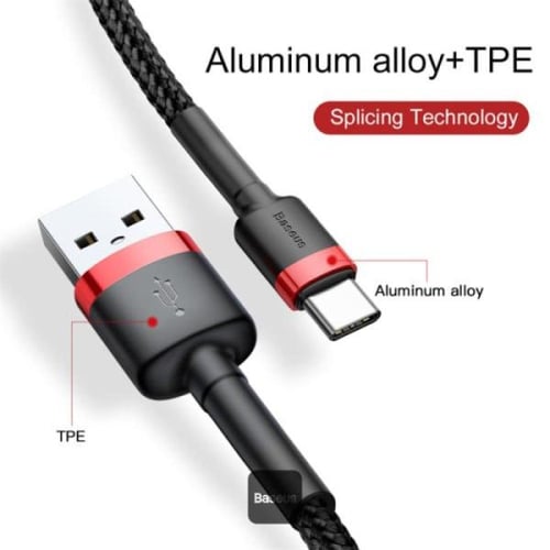 كيبل شحن بيسوس من USB-A إلى USB-C قماشي ( 1 متر )...