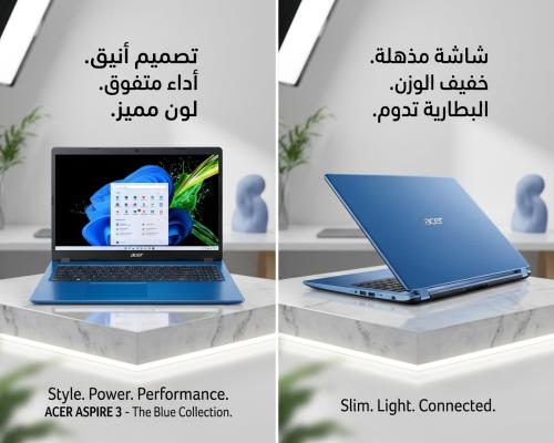 Acer Aspire 3 الأزرق الملكي. ( مستعمل )