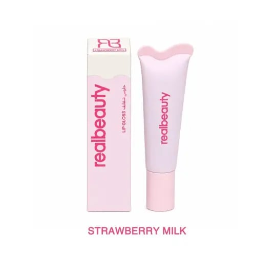 قلوس مورد شفاه ريل بيوتي درجة STRAWBERRY MILK – رق...