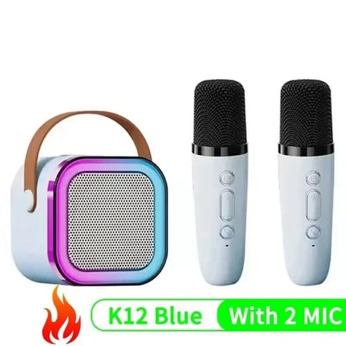 ماكينة كاريوكي K12 مع ميكروفون لاسلكي محمول 5.3 PA...