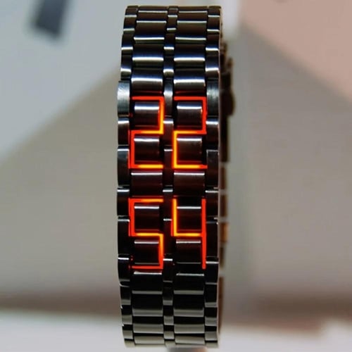 LED عرض ساعة إلكترونية للرجال والنساء ، الحمم ساعة...