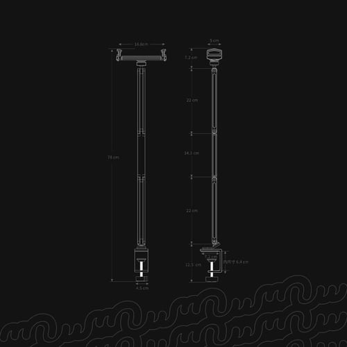 حامل آيباد بـ5 محاور متعدد الزوايا قابل للتعديل وا...