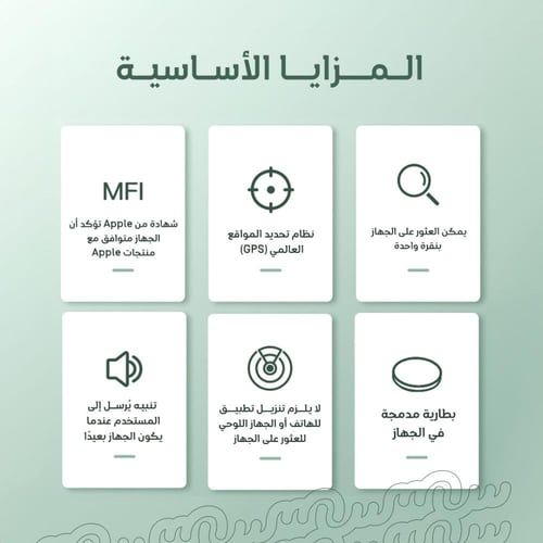 قطعة إيرتاغ للتتبع الذكي معتمدة من ابل MFi - يدعم...