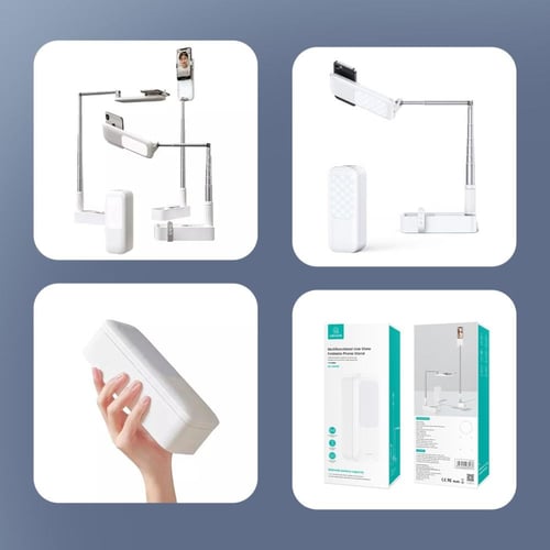 استاند تصوير وحامل جوال متكامل للسيلفي وانشاء المح...