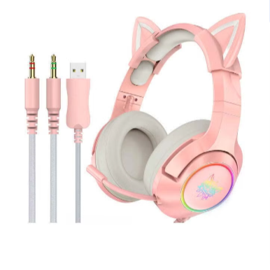 سماعة قيمنق باللون الوردي للبي سي