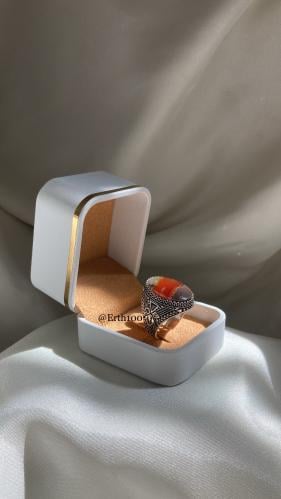 Men's silver ring 925 karat topped with natural or...