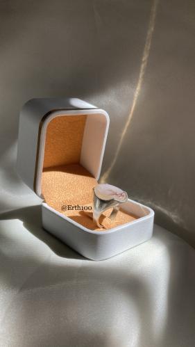 Men's silver ring 925 karat topped with natural original Yemeni agate.