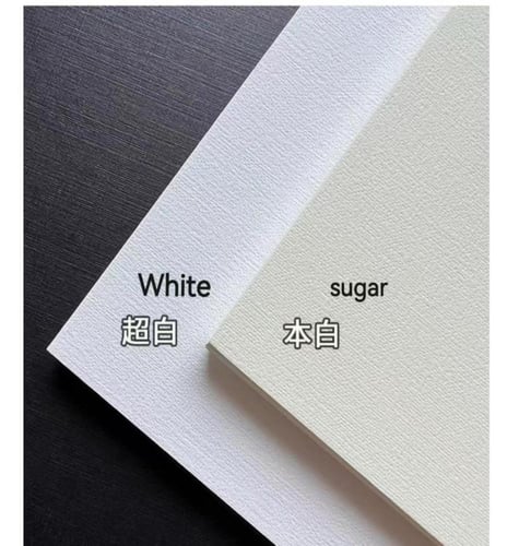 ورق مقمش فاخر A4 رسمة نقشه - أبيض 250 جم