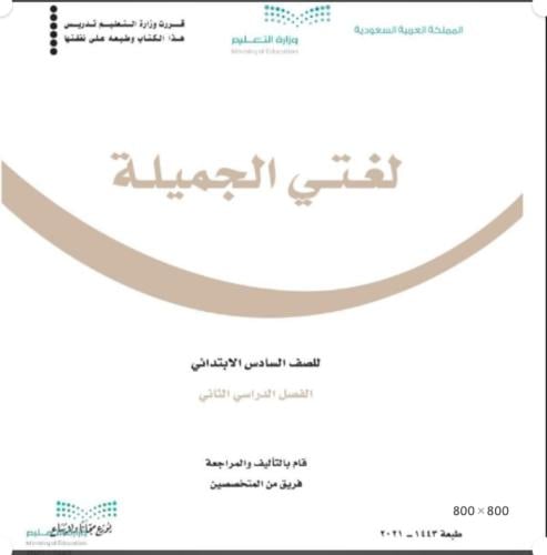 اختبار لغتي صف سادس ف(٢) مع الحل