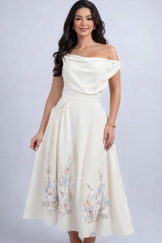 فستان ناعم بتصميم أنثوي راقٍ