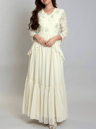 فستان أوركيد – تطريز زهري فاخر