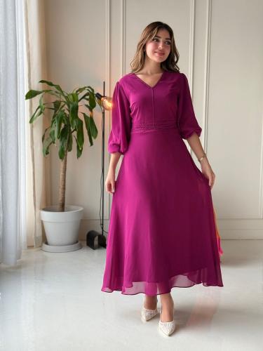 فستان ناعم بخامة شيفون ناعمة