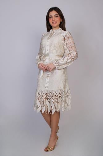 فستان ميدي دانتيل