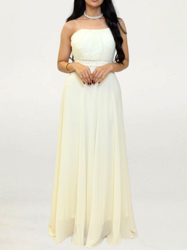 فستان سهرة شيفون مطرز