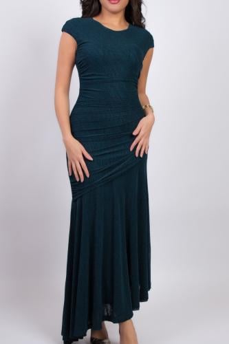 فستان زمرد السهرة الناعم Emerald Evening Dress