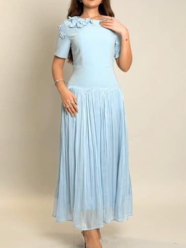 فستان همس الزهور – بليسيه ناعم