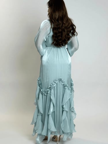 فستان ليالي البرقوق – شيفون مزهّر