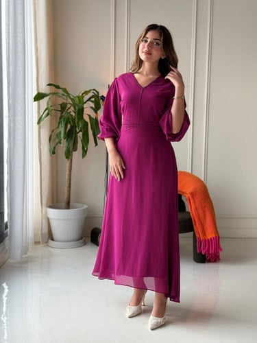 فستان ناعم بخامة شيفون ناعمة