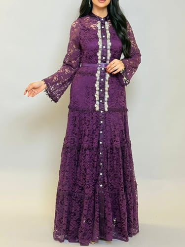 فستان دانتيل ناعم مع بطانة داخلية