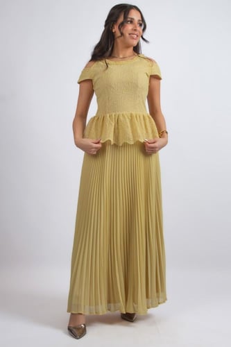 فستان نعومة البليسيه – طبقات أنيقة