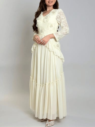 فستان أوركيد – تطريز زهري فاخر