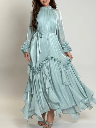 فستان ليالي البرقوق – شيفون مزهّر