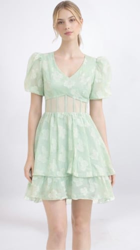 فستان سحر الربيع النعناعي Enchanted Mint Dress