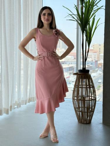 فستان ميد بقصه مايله