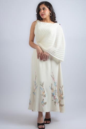 فستان أناقة الزهور الموشّاة