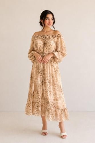فستان ستايل الـ Off-Shoulder