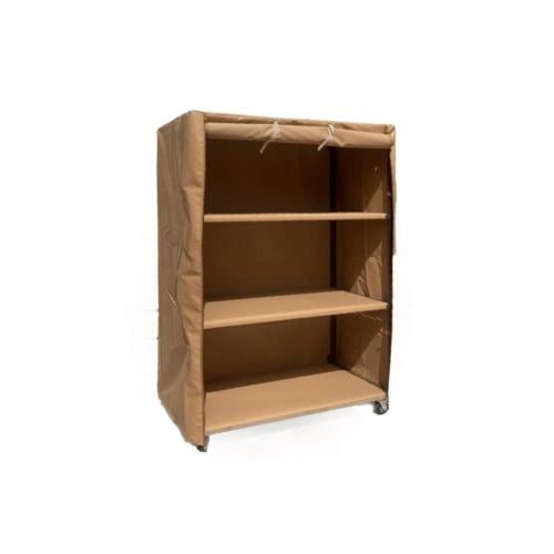 دولاب عزبة 3 ارفف متنقل بكفرات