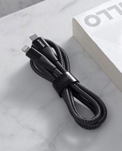 انكر كابل يو اس بي سي الى لايتنينج نايلون مضفر قما...