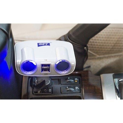 تحويلة كهربائية DPT مخرجين USB ابيض