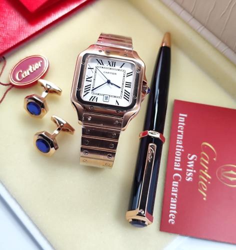 طقم كارتير ساعة كارتير وقلم كارتير وكبكات
