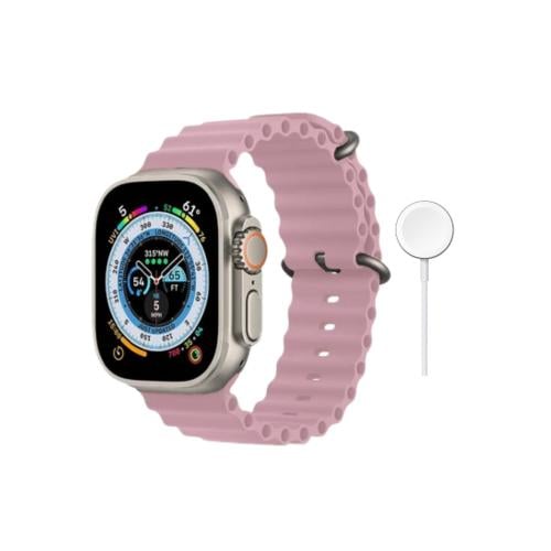 ساعة الترا ميني بشاحن لاسلكي مقاس 38 اللون وردي