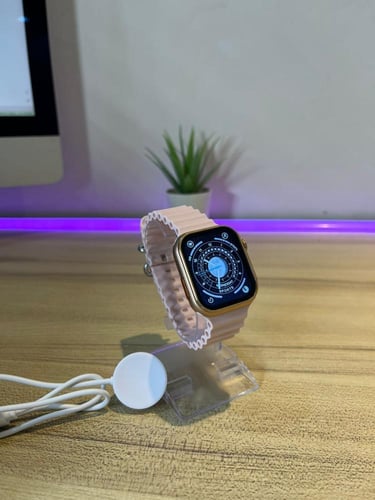 ساعة الترا ميني بشاحن لاسلكي مقاس 38 اللون وردي