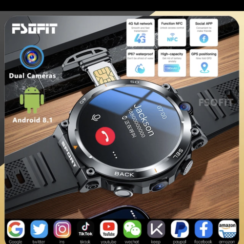 ساعة ذكية مدخل شريحة والواي فاي تدعم خاصية NFC