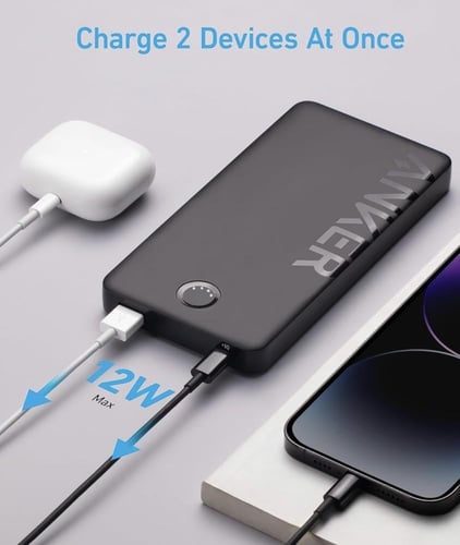 انكر باور بانك 323 USB نوع سي، شاحن محمول 10000mAh...