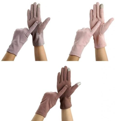 3 ازواج قفازات نسائية واقية من اشعة الشمس والاشعة...