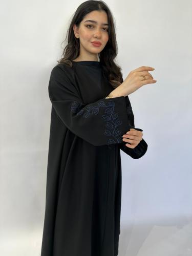 عبايه زهور كحلي