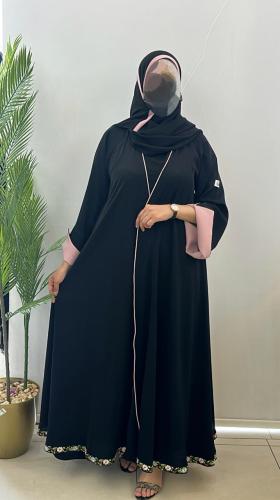 عبايه دلع الكم وردي